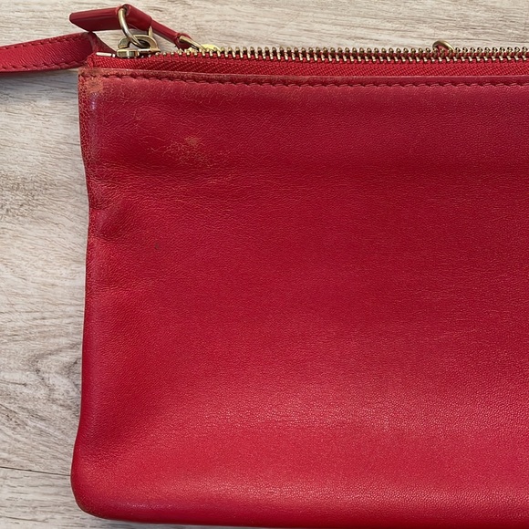 Authentic Celine Trio Small Lambskin Leather Crossbody Bag - Picture 8 of 8